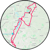 Small outline of the marathon route